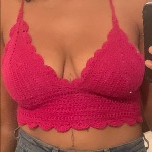 Custom made crocheted crop top
